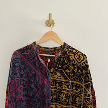 Load image into Gallery viewer, NWT Johnny Was Frida Velvet Patterned Button Down Shirt Red/Yellow M
