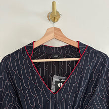 Load image into Gallery viewer, OTTOD'AME Patterned Long Sleeve V-Neck Midi Dress Navy 6

