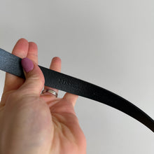 Load image into Gallery viewer, Missoni Italian Leather Skinny Adjustable Buckle Belt Black 44
