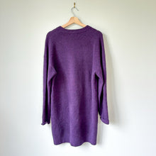 Load image into Gallery viewer, Balenciaga Wool Blend Knit Long Sleeve Sweater Dress Purple 38
