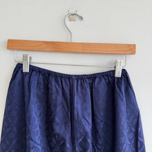 Load image into Gallery viewer, Victoria's Secret Satin Jacquard High Rise Pajama Pants Navy Blue S
