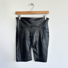 Load image into Gallery viewer, Spanx Faux Leather Contoured Power Waistband Bike Short Black L NWT
