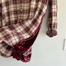 Load image into Gallery viewer, Johnny Was Lorie Plaid Pattern Embroidered Long Sleeve Shirt Red M
