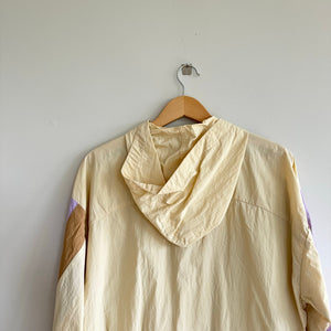 Joy Lab Pullover Hooded 1/2 Zip Cropped Windbreaker Jacket Yellow S