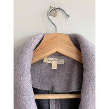 Load image into Gallery viewer, Mystree Notch Lapel Button Front Cropped Jacket Purple S
