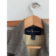 Load image into Gallery viewer, Ralph Lauren Houndstooth Double Breasted Blazer Skirt Set Brown Black 6
