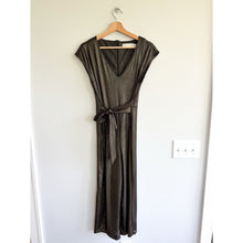 Load image into Gallery viewer, Bishop + Young Pandita Metallic Belted Wide Leg Jumpsuit S NWT
