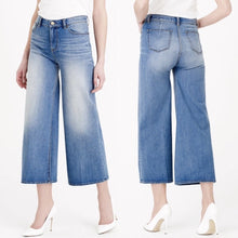 Load image into Gallery viewer, J. Crew Rayner High Rise Raw Hem Denim Wide Leg Jeans Blue 25
