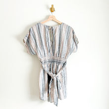 Load image into Gallery viewer, American Eagle V-Neck Dolman Sleeve Romper Stripe Multi S
