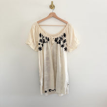 Load image into Gallery viewer, Free People Fiona Embroidered Scoop Neck Mini Dress Cream/Black S
