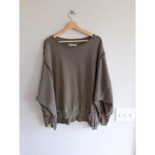 Load image into Gallery viewer, We The Free Camden Oversized Long Sleeve Scoop Neck Sweatshirt Brown XS
