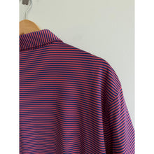 Load image into Gallery viewer, Peter Millar Crown Sport Hales Performance Striped Jersey Polo Shirt Red Blue
