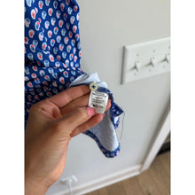 Load image into Gallery viewer, Fairway &amp; Greene Floral Pattern Collared Short Sleeve Polo Shirt Blue XL
