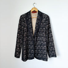 Load image into Gallery viewer, Missoni Silk Blend Single-Breasted Notch Lapel Lace Overlay Blazer Black 46
