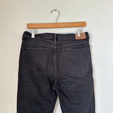 Load image into Gallery viewer, JOHNNY WAS Cropped Baby Boot Embroidered Stripe Raw Hem Jeans Black 29
