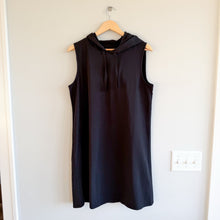 Load image into Gallery viewer, Eileen Fisher Traceable Organic Cotton Jersey Hooded Dress Black M
