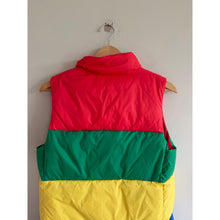 Load image into Gallery viewer, Polo Golf Ralph Lauren Colorblock Zip Up Mock Neck Puffer Vest Red Green S

