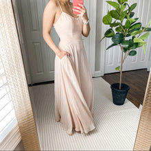 Load image into Gallery viewer, MORILEE Madeline Gardner Scoop Neck Chiffon Bridesmaid Dress in Blush Pink 2
