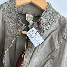 Load image into Gallery viewer, XCVI Smocked Waist Long Sleeve Full Zip Dress Olive Green M NWT
