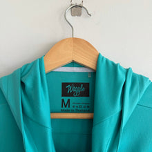 Load image into Gallery viewer, Waggle 1/2 Zip Long Sleeve Pullover Hoodie Turquoise Green M
