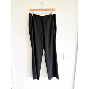 Jil Sander Vintage Wool Blend High Rise Straight Leg Trouser Pant Black 44