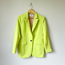 Load image into Gallery viewer, Seven Lab Single-Breasted Rhinestone Skull Notch Lapel Blazer Neon Green XL
