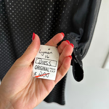Load image into Gallery viewer, Frank Lyman Polka Dot Semi-Sheer Long Sleeve Mini Dress Black 14 NWT
