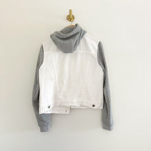 Load image into Gallery viewer, Blank NYC x Evereve Lightbox Hooded Denim Jacket White/Gray M
