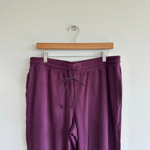 Kit And Ace High Rise Drawcord Waist Jogger Pants Purple XL