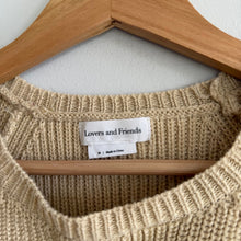 Load image into Gallery viewer, Lovers + Friends Mackenzie Knit Cut Out Back Cropped Top Cream M
