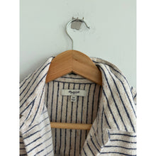 Load image into Gallery viewer, Madewell Flannel Sunday Striped Pattern Button Up Shirt Cream XS
