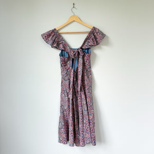 Banana Republic Tie-Back Midi Dress Blue Ash SP