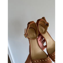 Load image into Gallery viewer, Michael Kors Suede Block Heel Open-Toe Ankle Strap Sandals Brown 8.5
