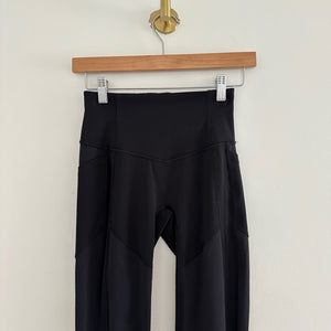 Lululemon Front Panel Mixed Media Pocket Leggings Black 4