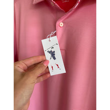 Load image into Gallery viewer, Fairway &amp; Greene USA Mini Stripe Short Sleeve Golf Jersey Polo Shirt Red XL NWT
