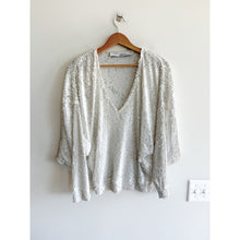 Load image into Gallery viewer, IRO Around Embellished Sequin Oversized V-Neck Dolman Sleeve Blouse White 34
