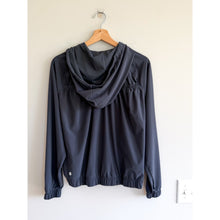 Load image into Gallery viewer, Z by Zella Zip Up Crew Neck Outdoor Hooded Windbreaker Jacket Blue S
