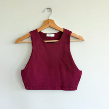 Load image into Gallery viewer, Aritzia Babaton Scuplt Knit Racerback Crew Neck Cropped Tank Top Red L

