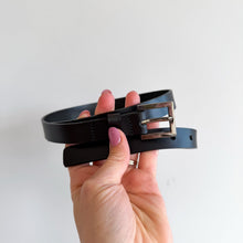 Load image into Gallery viewer, Missoni Italian Leather Skinny Adjustable Buckle Belt Black 44
