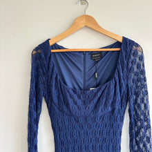 Load image into Gallery viewer, Bardot Adoni Floral Lace Long Sleeve Midi Dress Blue 8 NWT
