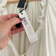 Load image into Gallery viewer, Donna Karan Ultra Matte Jersey Open Side Blouse White S
