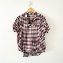 Load image into Gallery viewer, Madewell Hayden Popover Short Sleeve Top in Burling Plaid S
