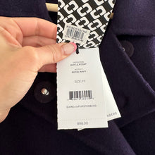 Load image into Gallery viewer, Diane Von Furstenberg 1,2,3 Coat in Royal Navy M
