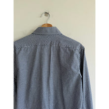 Load image into Gallery viewer, Banana Republic Gingham Pattern Slim Fit Button Up Shirt Blue M
