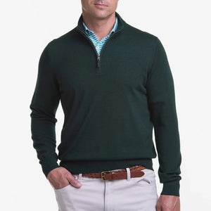 Fairway & Greene Baruffa Merino Long Sleeve Pullover Windsweater Green XXL