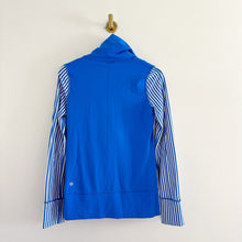 Load image into Gallery viewer, Lululemon Daily Yoga Striped Sleeve Activewear Basic Jacket Blue 4
