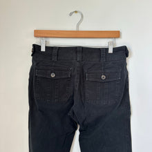 Load image into Gallery viewer, Sundance Patch Pocket Mid Rise Stretch Straight Leg Pants Black
