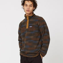 Load image into Gallery viewer, Patagonia Micro D Snap-T Fleece Pullover in Native Seeds: Industrial Green XXL
