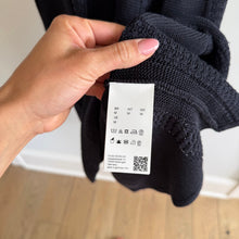 Load image into Gallery viewer, Hugo Boss Frizana Fitted Knit Jumper Short Sleeve Crewneck Dress Black M NWT
