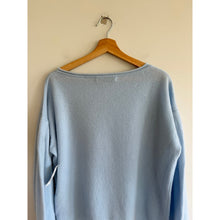 Load image into Gallery viewer, Joie Ivern Cashmere Drop Shoulder Pullover Sweater Powder Blue M NWT
